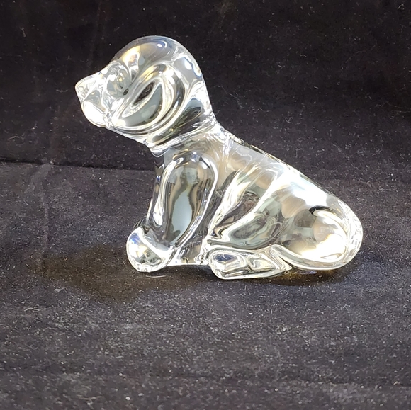 Signed Villeroy & Boch Crystal Dog Figurine Paperweight - Picture 2 of 14